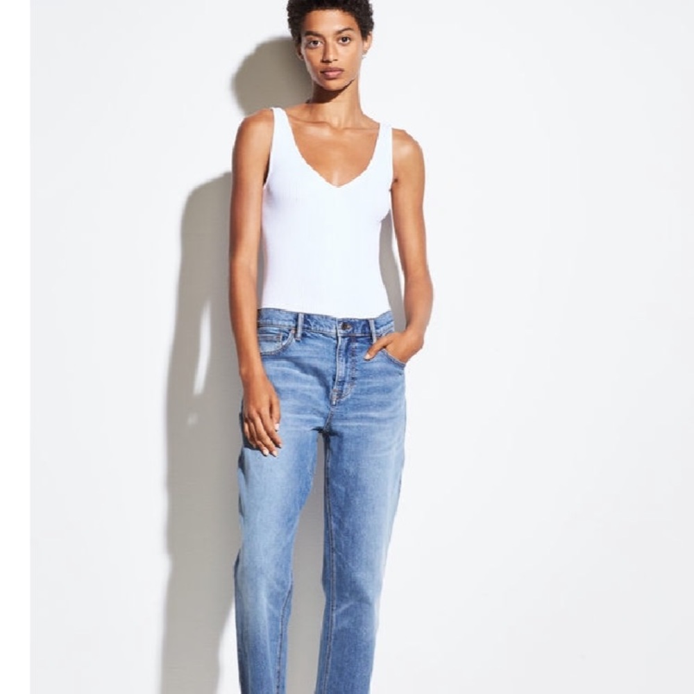 VINCE white bodysuit tank top xs